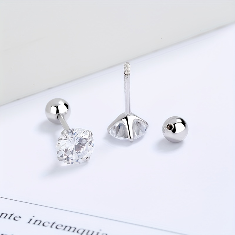 S925 Silver Zirconia Ear Bone Studs
